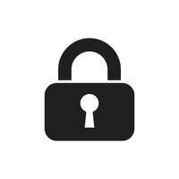 Padlock icon template black color editable. Padlock icon symbol Flat vector illustration for graphic and web design.