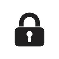 Padlock icon template black color editable. Padlock icon symbol Flat vector illustration for graphic and web design.