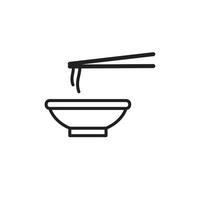 Noodle icon template black color editable.  Noodle icon symbol Flat vector illustration for graphic and web design.