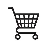 Trolley thin line, Add to shopping cart icon vector illustration for graphic and web design.