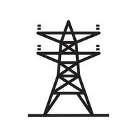 Electric tower, Overhead power line icon template black color editable. Electric tower, Overhead power line icon symbol Flat vector illustration for graphic and web design.