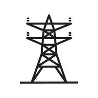 Electric tower, Overhead power line icon template black color editable. Electric tower, Overhead power line icon symbol Flat vector illustration for graphic and web design.
