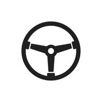 Steering wheel icon template black color editable. Steering wheel icon symbol Flat vector illustration for graphic and web design.