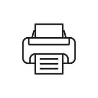 Printer icon template black color editable. Printer icon symbol Flat vector illustration for graphic and web design.