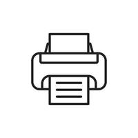 Printer icon template black color editable. Printer icon symbol Flat vector illustration for graphic and web design.