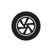 Tire Wheel icon template black color editable. Tire Wheel icon symbol Flat vector illustration for graphic and web design.