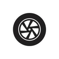 Tire Wheel icon template black color editable. Tire Wheel icon symbol Flat vector illustration for graphic and web design.