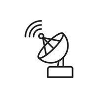 Satellite antenna icon template black color editable. vector