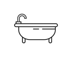 Bathtub icon template black color editable. Bathtub icon symbol Flat vector illustration for graphic and web design.