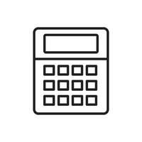 plantilla de icono de calculadora editable en color negro. vector