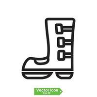 icono de botas. icono de línea de botas vector