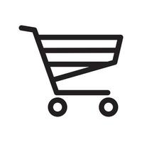 Trolley thin line, Add to shopping cart icon vector illustration for graphic and web design.