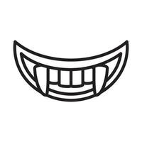 Tooth fangs, Vampire teeth icon vector illustration for graphic and web design.