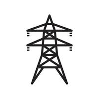 Electric tower, Overhead power line icon template black color editable. Electric tower, Overhead power line icon symbol Flat vector illustration for graphic and web design.