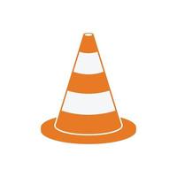 Traffic cone icon template black color editable. vector