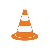 Traffic cone icon template black color editable. vector