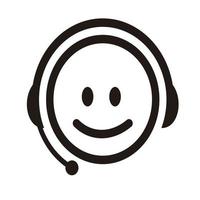 telemarketers icon, Customer Service Icon User With Headphone. vector