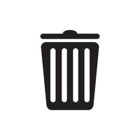 Trash can Icon template black color editable. Trash can Icon symbol Flat vector illustration for graphic and web design.