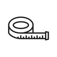 Measuring tape icon vector illustration for graphic and web design.