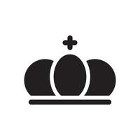 plantilla de icono de corona editable en color negro. icono de corona símbolo ilustración vectorial plana para diseño gráfico y web. vector