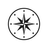 Compass Icon template black color editable. Compass Icon symbol Flat vector illustration for graphic and web design.