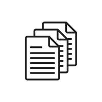 Document icon template black color editable. Document icon symbol Flat vector illustration for graphic and web design.