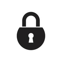 Padlock icon template black color editable. Padlock icon symbol Flat vector illustration for graphic and web design.