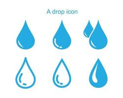 A drop icon template black color editable. vector