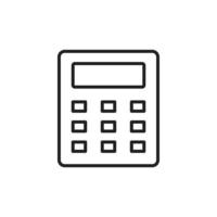 Calculator icon template black color editable. vector