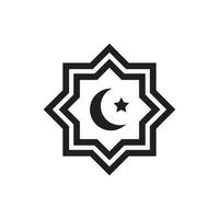 plantilla de icono islámico editable en color negro. islam icono símbolo ilustración vectorial plana para diseño gráfico y web. vector