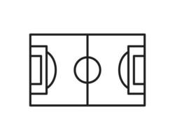 plantilla de icono de campo de fútbol color negro editable. ilustración de vector plano de símbolo de icono de campo de fútbol para diseño gráfico y web.