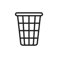 Bin Vector icon template black color editable. Bin Vector icon symbol Flat vector illustration for graphic and web design.