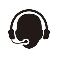 telemarketers icon, Customer Service Icon User With Headphone. vector