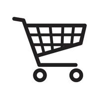 Trolley thin line, Add to shopping cart icon vector illustration for graphic and web design.