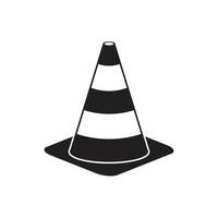 Traffic cone icon template black color editable. vector