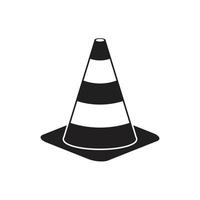 Traffic cone icon template black color editable. vector