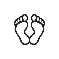 footprints vector icon template black color editable. footprints vector icon symbol Flat vector illustration for graphic and web design.