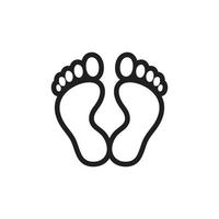 footprints vector icon template black color editable. footprints vector icon symbol Flat vector illustration for graphic and web design.