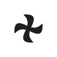 black fan and propeller icon template black color editable. black fan and propeller icon symbol Flat vector illustration for graphic and web design.