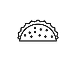 Plantilla de icono de taco en color negro editable. Ilustración de vector plano de símbolo de icono de taco para diseño gráfico y web.