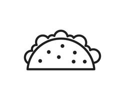 Plantilla de icono de taco en color negro editable. Ilustración de vector plano de símbolo de icono de taco para diseño gráfico y web.