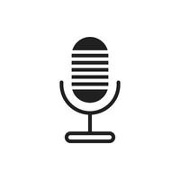 Microphone icon template black color editable. Microphone icon symbol Flat vector illustration for graphic and web design.
