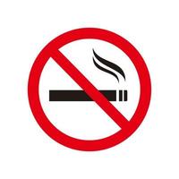 icono de señal de advertencia de no fumar. vector