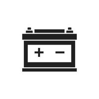 car battery vector icon template black color editable. car battery vector icon symbol Flat vector illustration for graphic and web design.