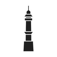 Mosque minaret icon template black color editable. Mosque minaret icon symbol Flat vector illustration for graphic and web design.