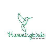 Unique Humming Bird Logo Template vector
