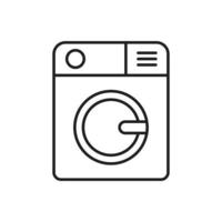 Washing machine icon template black color editable. vector