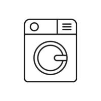 Washing machine icon template black color editable. vector