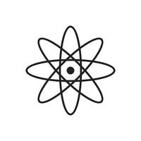 Atom icon template black color editable. Atom icon symbol Flat vector illustration for graphic and web design.