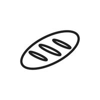 Plantilla de icono de pan en color negro editable. ilustración de vector plano de símbolo de icono de pan para diseño gráfico y web.